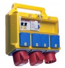 Переносной розеточный блок BPC16, ввод: 3P+N+E, 16А, выводы: 2 х 3P+N+E, 16А; 4 х Schuko, 16А  2CMA170266R1000  ABB