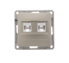 W59 Шампань Розетка компьютерная 2-ая RJ45 кат.5e  RSI-251KK5E-4-86  SE