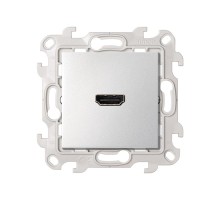 Розетка HDMI v1.4 цвета алюминий S24 Harmonie  2411094-033  Simon