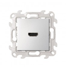 Розетка HDMI v1.4 цвета алюминий S24 Harmonie  2411094-033  Simon