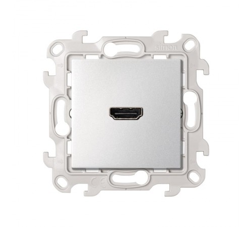 Розетка HDMI v1.4 цвета алюминий S24 Harmonie  2411094-033  Simon