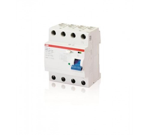 Выключатель дифференциальный (УЗО) F204 4п 63А 500мА тип B S (селективный)  2CSF204892R4630  ABB