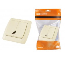 Выключатель 2 кл. с подсветкой 10А сл. кость "Онега"   SQ1805-0034  TDM