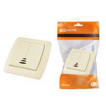 Выключатель 2 кл. с подсветкой 10А сл. кость "Онега"   SQ1805-0034  TDM