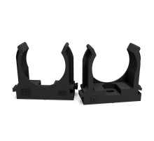 Крепеж-клипса для труб d32 мм атмосферостойкая для монтажного пистолета черная в п/э (25шт/500шт уп/кор)   PR13.0408  Промрукав