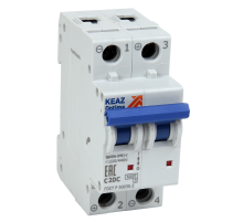 Выключатель автоматический двухполюсный OptiDin BM63-2B4-DC-RP-УХЛ3 339256 КЭАЗ