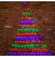 Гирлянда "Сеть" 2х2х1.5м,  свечение с динамикой, черный ПВХ, 136 LED, 230 В, цвет: Мультиколор  215-009  NEON-NIGHT