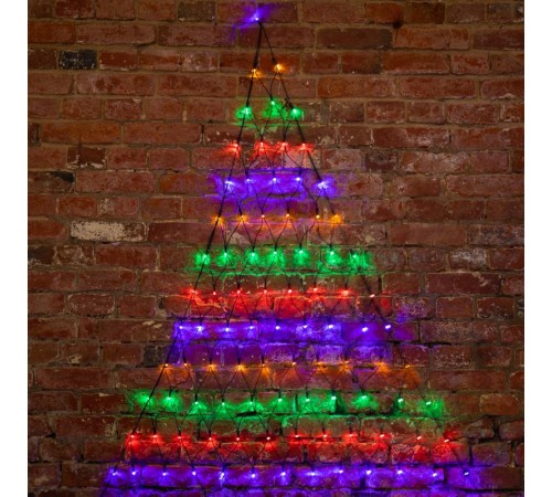 Гирлянда "Сеть" 2х2х1.5м,  свечение с динамикой, черный ПВХ, 136 LED, 230 В, цвет: Мультиколор  215-009  NEON-NIGHT