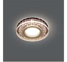 Светильник точечный встраиваемый Backlight BL046 Кругл. Черный/Кристалл/Хром, Gu5.3, LED 2700K  BL046  Gauss