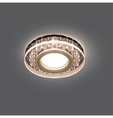 Светильник точечный встраиваемый Backlight BL046 Кругл. Черный/Кристалл/Хром, Gu5.3, LED 2700K  BL046  Gauss