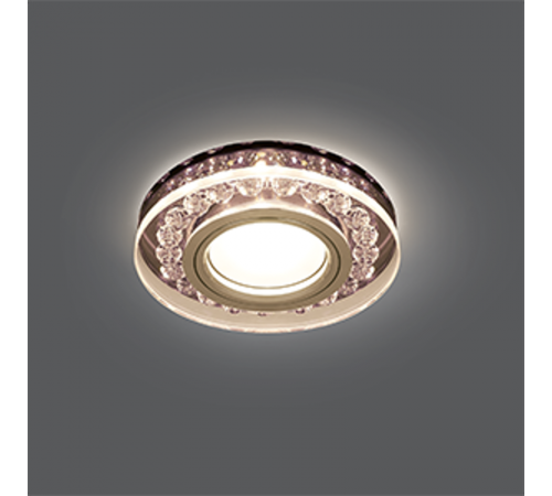 Светильник точечный встраиваемый Backlight BL046 Кругл. Черный/Кристалл/Хром, Gu5.3, LED 2700K  BL046  Gauss