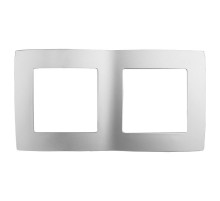 Рамка на 2 поста 12-5002-03  ,  алюминий  Б0014753  ЭРА