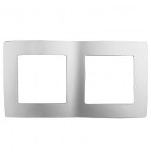 Рамка на 2 поста 12-5002-03  ,  алюминий  Б0014753  ЭРА