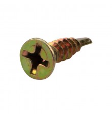 Саморез оконный KRANZ сверло, 3.9х16, желтый цинк, короб (1000 шт./уп.) KR-01-3722-002  Kranz