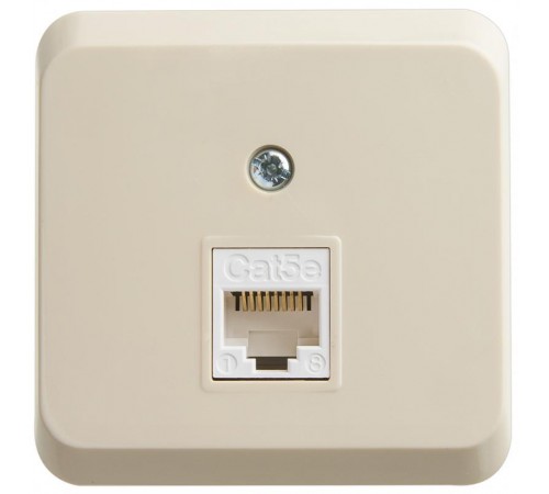 Этюд Кремовый О/У Розетка компьютерная RJ45 кат.5E  KOMA-001K  SE