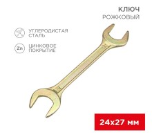 Ключ рожковый 24х27 мм, желтый цинк  12-5833-2  REXANT