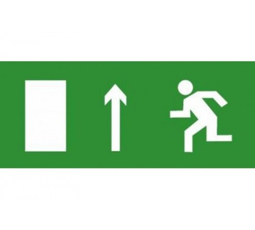 Эвакуационный знак ЭП11 Направление прямо (левосторонний) 140x280 мм  ЭП11 140280  TechnoLux