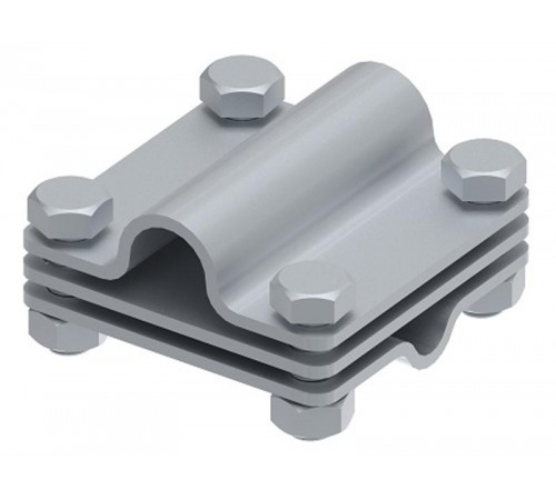 Соединитель крестообразный стержень/пруток/полоса, гор. цинк, 391111  МС-111-ГЦ   Ostec