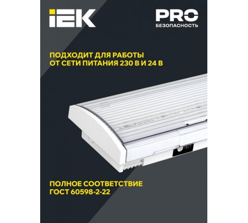 Указатель аварийный светодиодный ДПА 5040-1 4Вт 1ч постоянный накладной IP54  LDPA0-5040-1H-K01  IEK