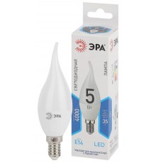 Лампа светодиодная LED 5Вт Е14 4000К СТАНДАРТ smd BXS-5w-840-E14  Б0027968  ЭРА