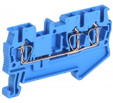 Клемма пружинная КПИ 3в-2,5 3 вывода 31А синий   YZN11-3-002-K07  IEK 