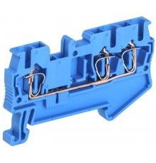 Клемма пружинная КПИ 3в-2,5 3 вывода 31А синий   YZN11-3-002-K07  IEK 