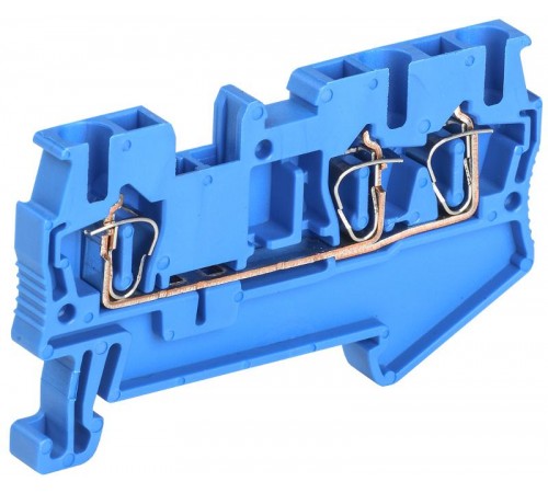 Клемма пружинная КПИ 3в-2,5 3 вывода 31А синий   YZN11-3-002-K07  IEK 