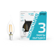 Лампа светодиодная   Basic Filament Свеча на ветру 5,5W 530lm 4100К Е14 LED (3 лампы в упаковке) 1/20  1041126T  Gauss