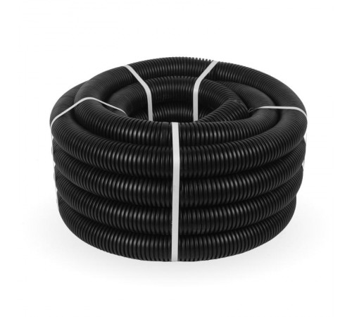 Труба гофрированная ПНД лёгкая 350 Н черная с/з д40 (15м/960м уп/пал) безгалогенная (HF) стойкая к УФ   161560  Промрукав