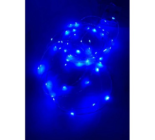 Гирлянда светодиодная  Нить 5 м синий свет,  ENIN -5NB   на эл.пит.АА IP20 (100/2500)  Б0047962  ЭРА