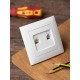 Валенсия розетка компьютерная RJ-45 2-местная белая EKF PROxima   EWK02-035-10   EKF