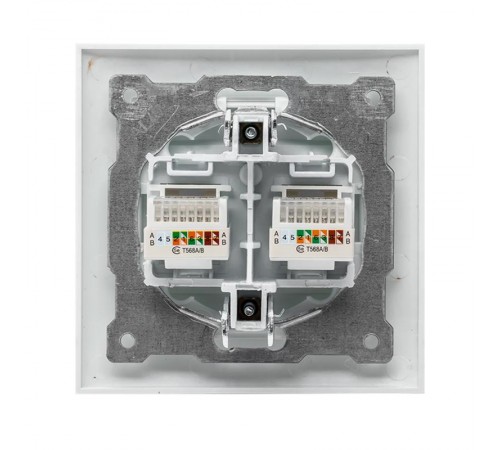 Валенсия розетка компьютерная RJ-45 2-местная белая EKF PROxima   EWK02-035-10   EKF