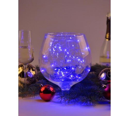 Гирлянда светодиодная  Нить 5 м синий свет,  ENIN -5NB   на эл.пит.АА IP20 (100/2500)  Б0047962  ЭРА