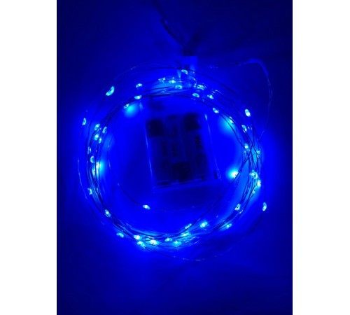Гирлянда светодиодная  Нить 5 м синий свет,  ENIN -5NB   на эл.пит.АА IP20 (100/2500)  Б0047962  ЭРА