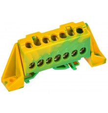 TEKFOR Шина PE "земля" в комбинированном DIN-изоляторе "Стойка" 6х9-7-ЖЗ  TF-NN10-07-DP-K52  IEK