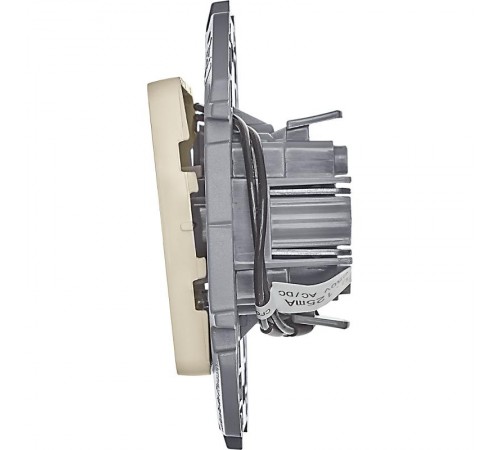 Inspiria Слоновая кость Переключатель проходной 1-клавишный с подсветкой С/У без рамки  673661  Legrand