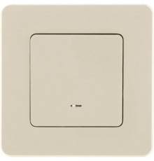 Inspiria Слоновая кость Переключатель проходной 1-клавишный с подсветкой С/У без рамки  673661  Legrand