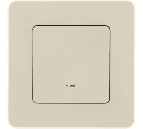 Inspiria Слоновая кость Переключатель проходной 1-клавишный с подсветкой С/У без рамки  673661  Legrand