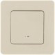 Inspiria Слоновая кость Переключатель проходной 1-клавишный с подсветкой С/У без рамки  673661  Legrand