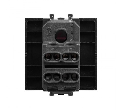 Инвертор (промежуточный переключатель) одноклавишный модульный, "Avanti", "Черный матовый", 2 модуля  4412122  DKC