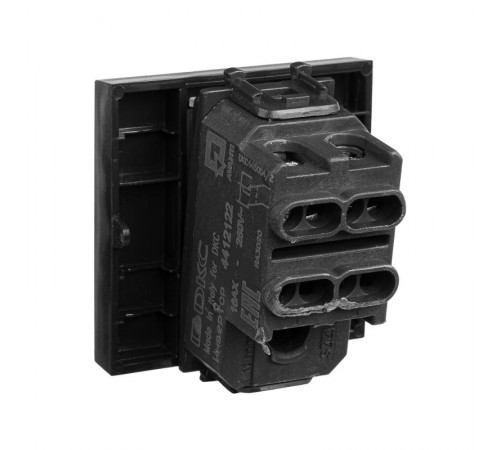 Инвертор (промежуточный переключатель) одноклавишный модульный, "Avanti", "Черный матовый", 2 модуля  4412122  DKC