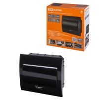 Бокс пластиковый встриваемый ЩРВ-П-10 модулей IP41, Антрацит  SQ0902-1003  TDM