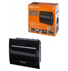 Бокс пластиковый встриваемый ЩРВ-П-10 модулей IP41, Антрацит  SQ0902-1003  TDM