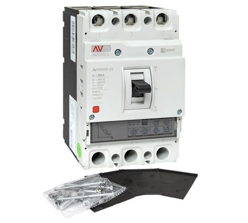 Выключатель автоматический AV POWER-2/3 250А 100kA ETU2.0 AVERES  mccb-23-250H-2.0-av  EKF