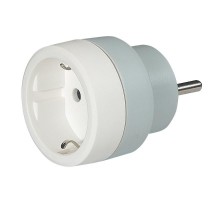 Адаптер для путешествий - серия Элиум - с немецкого стандарта на французский стандарт - белый/серый  050382  Legrand