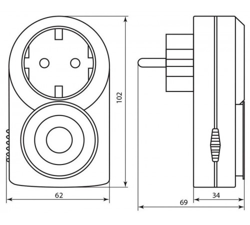Розетка с таймером TM50 суточная мощность 3500W/16A  23238  Feron