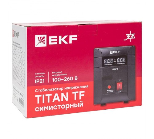Стабилизатор напряжения электронный напольного исполнения модернизированый TITAN -ТF-2000  stab-TF-2000 EKF