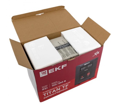 Стабилизатор напряжения электронный напольного исполнения модернизированый TITAN -ТF-2000  stab-TF-2000 EKF