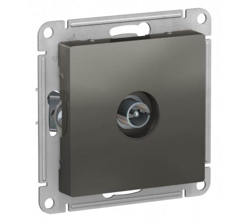 AtlasDesign Сталь Розетка антенная одиночная TV коннектор, механизм  ATN000993  SE
