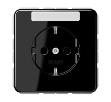 Штепсельная розетка SCHUKO 16A 250V~ с защитой от детей и полем для надписи; черная  CD1520BFKINASW  Jung